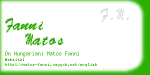 fanni matos business card